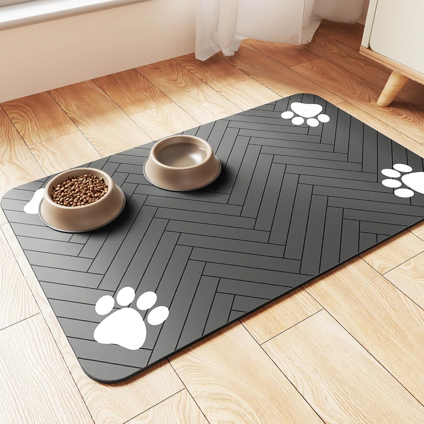 Pet Feeding Mat – Waterproof Bowl Placemat for Dogs & Cats 12"x20"