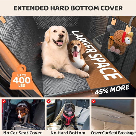 Seat Cover with Hard Bottom – Back Seat Extender & Hammock