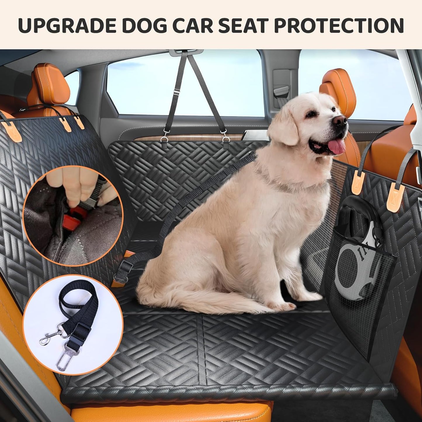 Seat Cover with Hard Bottom – Back Seat Extender & Hammock