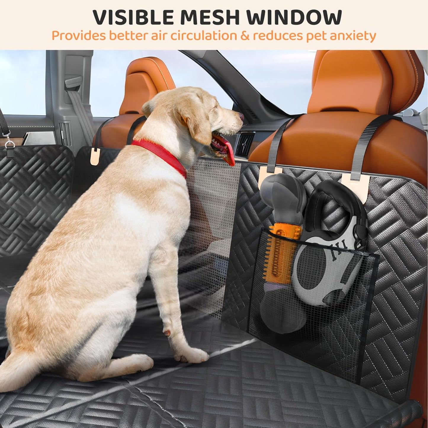 Seat Cover with Hard Bottom – Back Seat Extender & Hammock